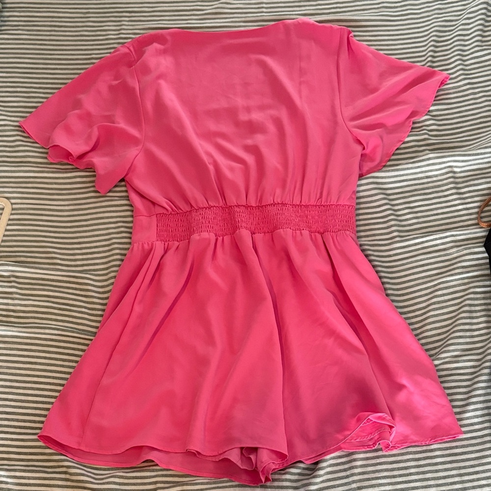pink short sleeve romper!